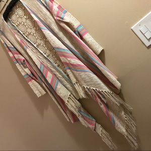 Maurices fringe lace cardigan